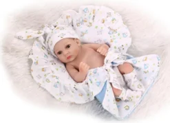 27cm Reborn Baby Lebensechte Babys Weich Silikon Baby Dolls Naturgetreue Niedlich Junge Puppe