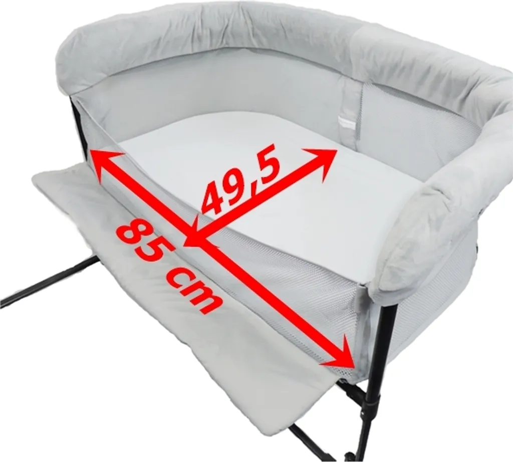 Close2Me Baby-Beistellbett Für Babys Von 0-5 Monaten (max. 9 Kg), Passend An Hohe Polsterungen Und Boxspringbett-Matratzen Von 22-26 Cm Höhe – Bild 3