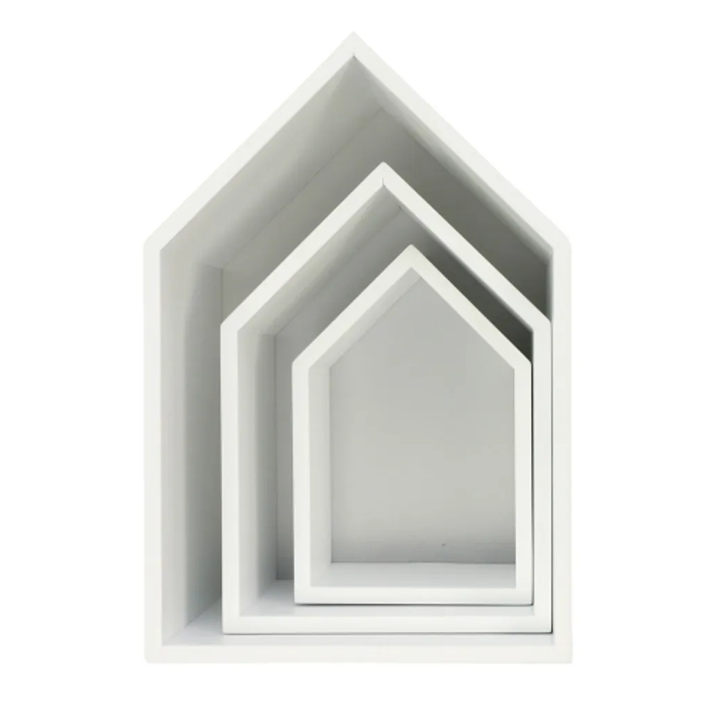 Puckdaddy Hausregal Elise In Grau 3er Set Dekorative Regale Im Haus Design Kinderzimmer Regal â Bild 2