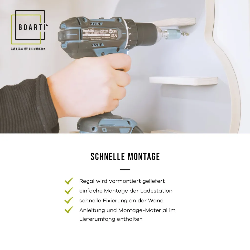 BOARTI® "Haus Small, Grau"- Das Regal Für Die Musikbox – Bild 8