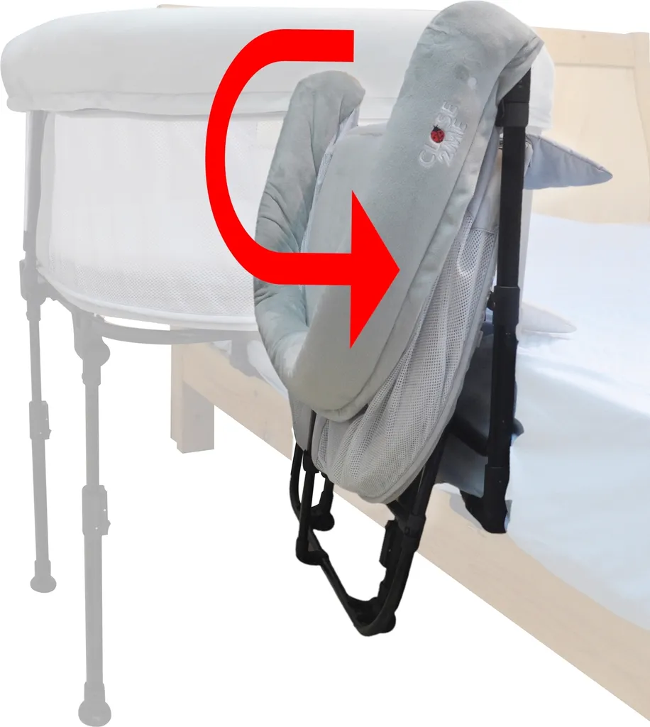 Close2Me Baby-Beistellbett Für Babys Von 0-5 Monaten (max. 9 Kg), Passend An Hohe Polsterungen Und Boxspringbett-Matratzen Von 22-26 Cm Höhe – Bild 5