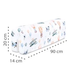 Bettkantenschutz Für Kinderbetten 90 Cm - Schutz Für Bettrahmen Kantenschutz Kinder Babybett Baumwolle Luftballons