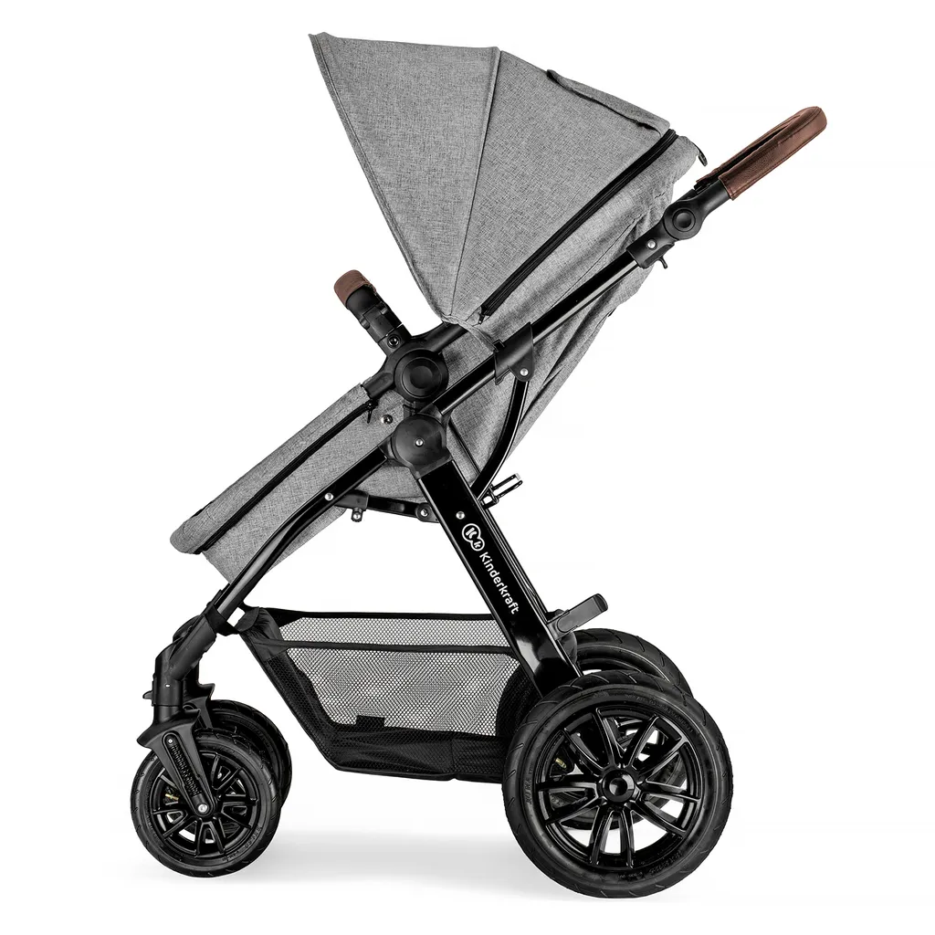 Kinderkraft Funktionaler 3in1-Kinderwagen MOOV Graumelange – Bild 7