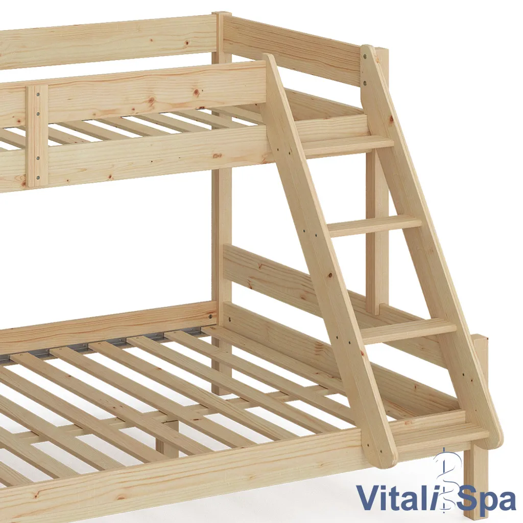 VitaliSpa Hochbett Everest Natur 140x200 Cm Massivholz â Bild 6