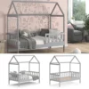 VitaliSpa Kinderbett Liz Grau 167 X 165 X 87 Cm Massivholz