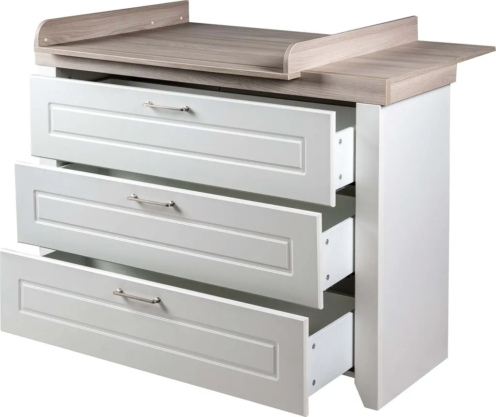 Roba Wickelkommode Mit Wickelansatz 'Felicia' Mit Soft-Close, 3 Schubladen, Wickelhöhe 90 Cm – Bild 3