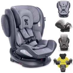 Lorelli Kindersitz Aviator SPS Isofix Gruppe 0+/1/2/3 (0 - 36 Kg) 0 - 12 Jahre Hellgrau