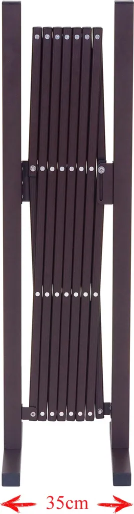 Absperrgitter HWC-B34, Scherengitter Rankhilfe Tierschutzgitter Ausziehbar, Alu Braun Höhe 103cm, Breite 35-300cm – Bild 3