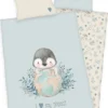 Herding Pinguin Bettwäsche " Green" / 40x60 Cm + 100x135 Cm