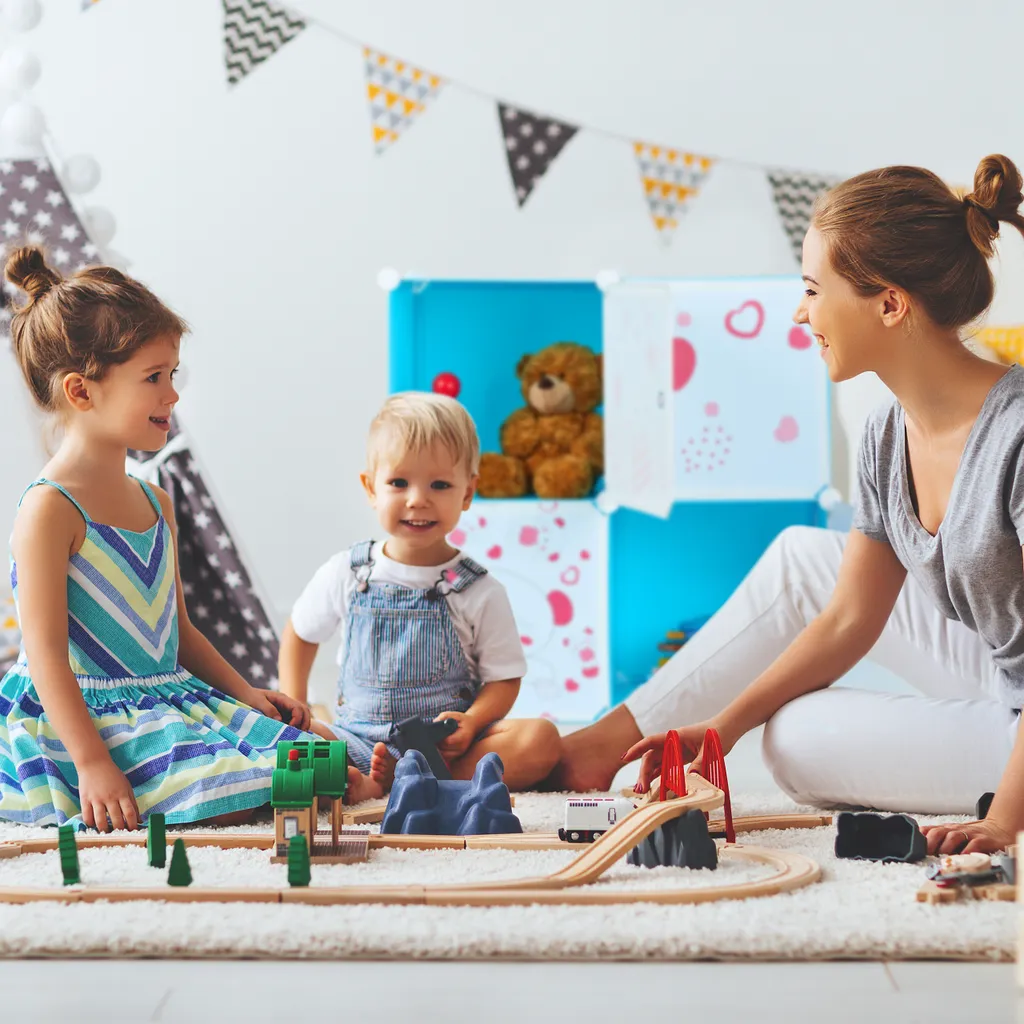Relaxdays Spielregal Für Kinder Zum Stecken – Bild 2