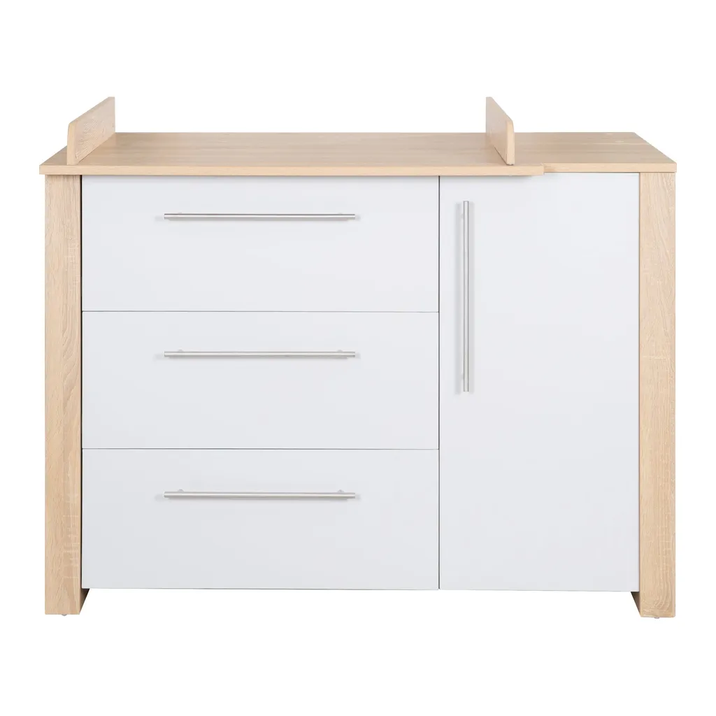 Roba Wickelkommode Mit Wickelansatz 'Matilda', Soft-Close, 3 Schubladen, 1 Tür, Wickelhöhe 90,5 Cm – Bild 6
