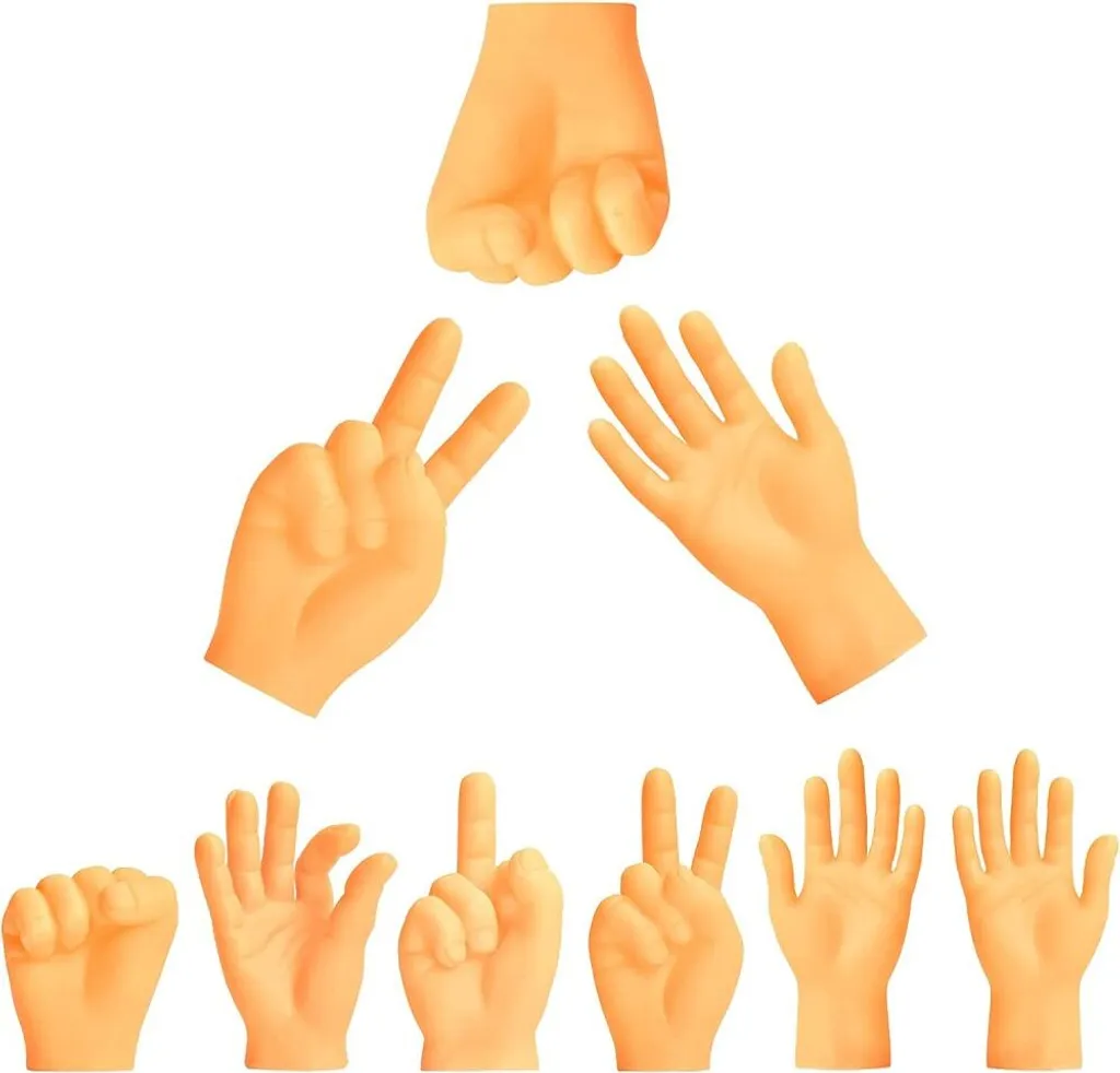 6 Stück Kleine Hände Fingerpuppen Set Fingerhände Magisches Spielzeug Lustiges Spielzeug Geburtstagsparty Spielparty – Bild 2