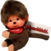 Junge Mit Rotem Latz & Clip | 10 Cm | Monchhichi Puppe | Classic