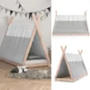 VitaliSpa Kinderbett + Überwurf Tipi Natur 208 X 163 X 96 Cm Massivholz