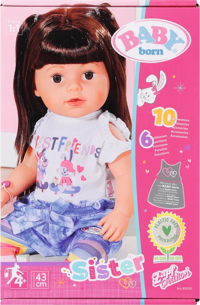 ZAPF CREATION Baby Born Sister Brunette 0 0 STK – Bild 11