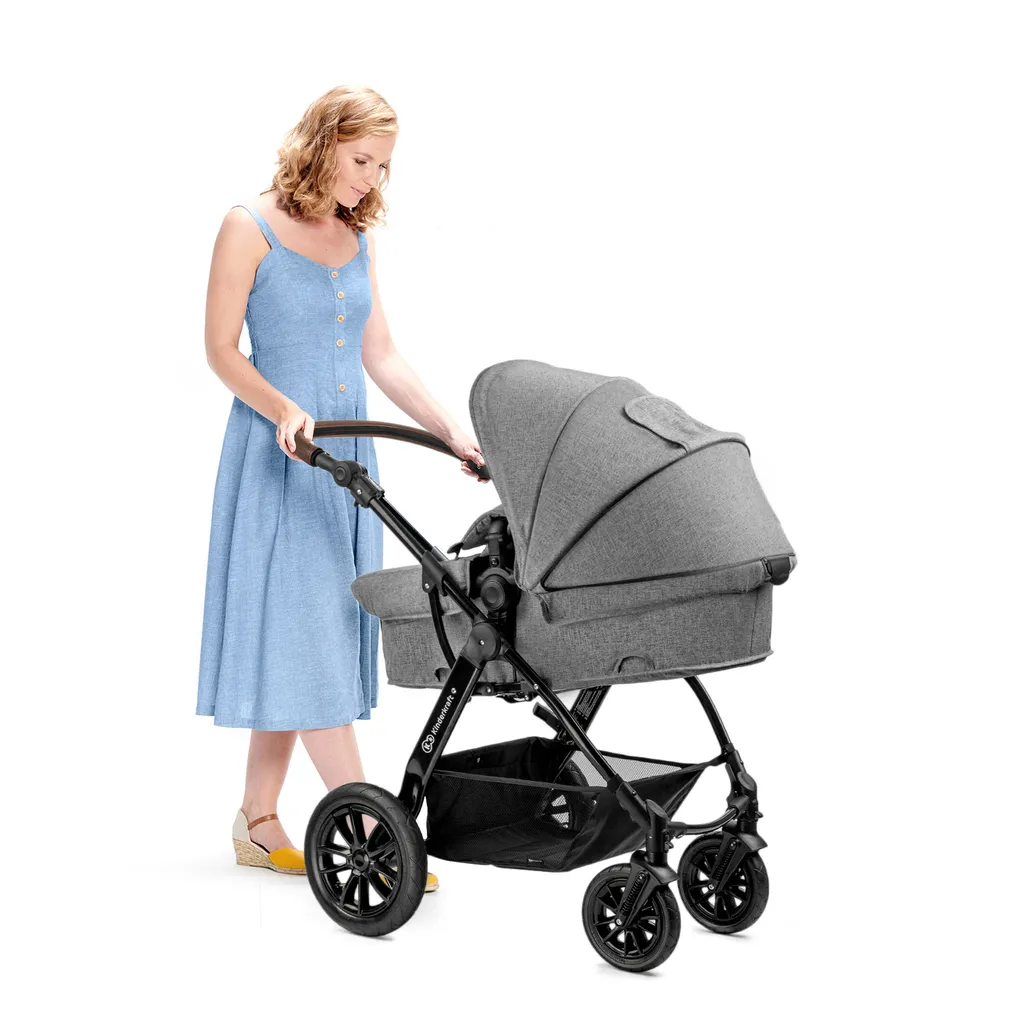 Kinderkraft Funktionaler 3in1-Kinderwagen MOOV Graumelange – Bild 2