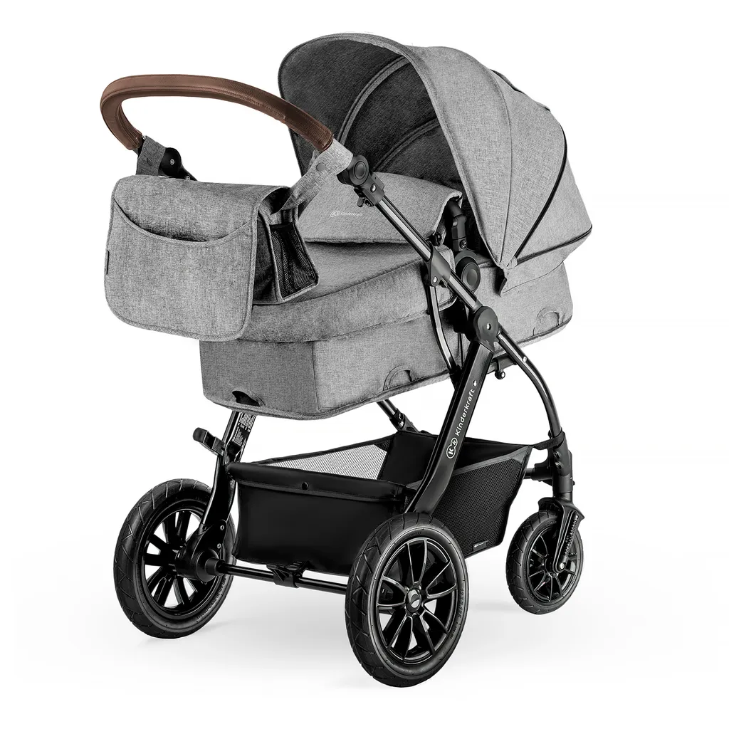 Kinderkraft Funktionaler 3in1-Kinderwagen MOOV Graumelange – Bild 4