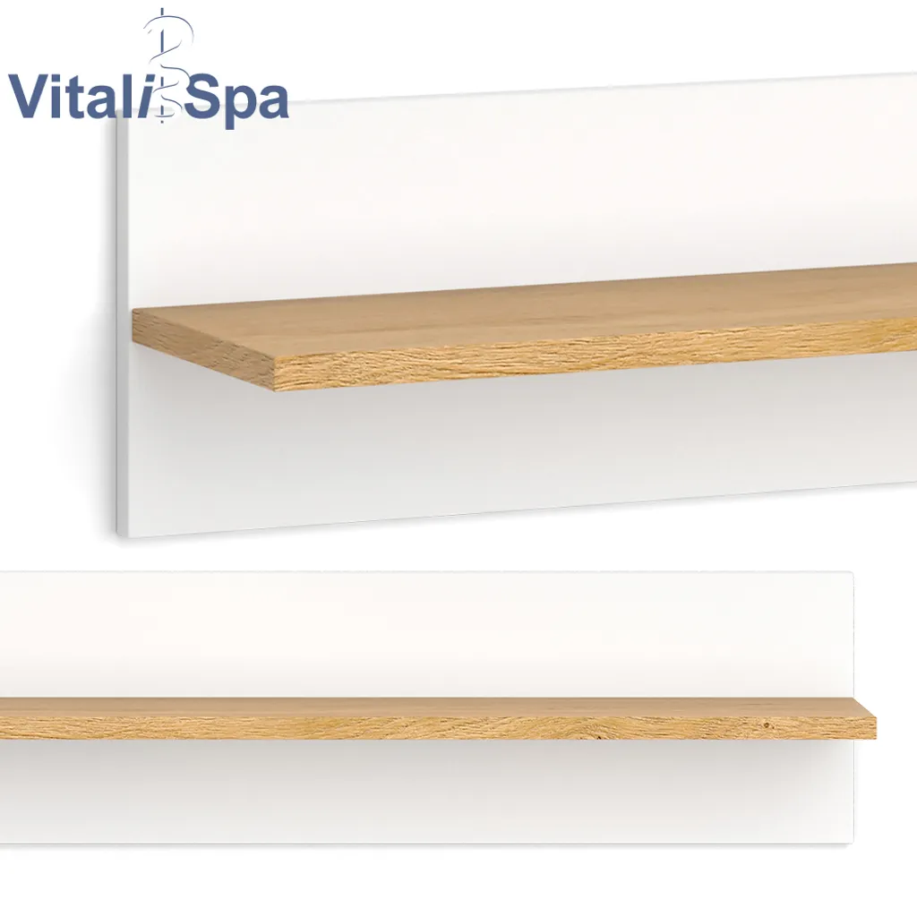 VitaliSpa Wandregal Hängeregal Ablageregal Malia Weiß Eiche Modern 70x20 Cm Kinderzimmer Regal Babyzimmerregal Kindermöbel Babymöbel Ablage Aufbewahrung – Bild 6