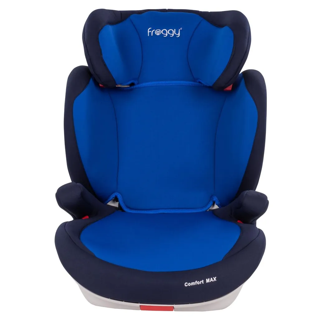 Froggy® Autokindersitz Mit ISOFIX Gruppe II/III + Sicherheitsnorm ECE R44/04 + 5-Punkte-Sicherheitsgurt Verstellbare Kopfstütze+Rückenlehne Blau – Bild 2
