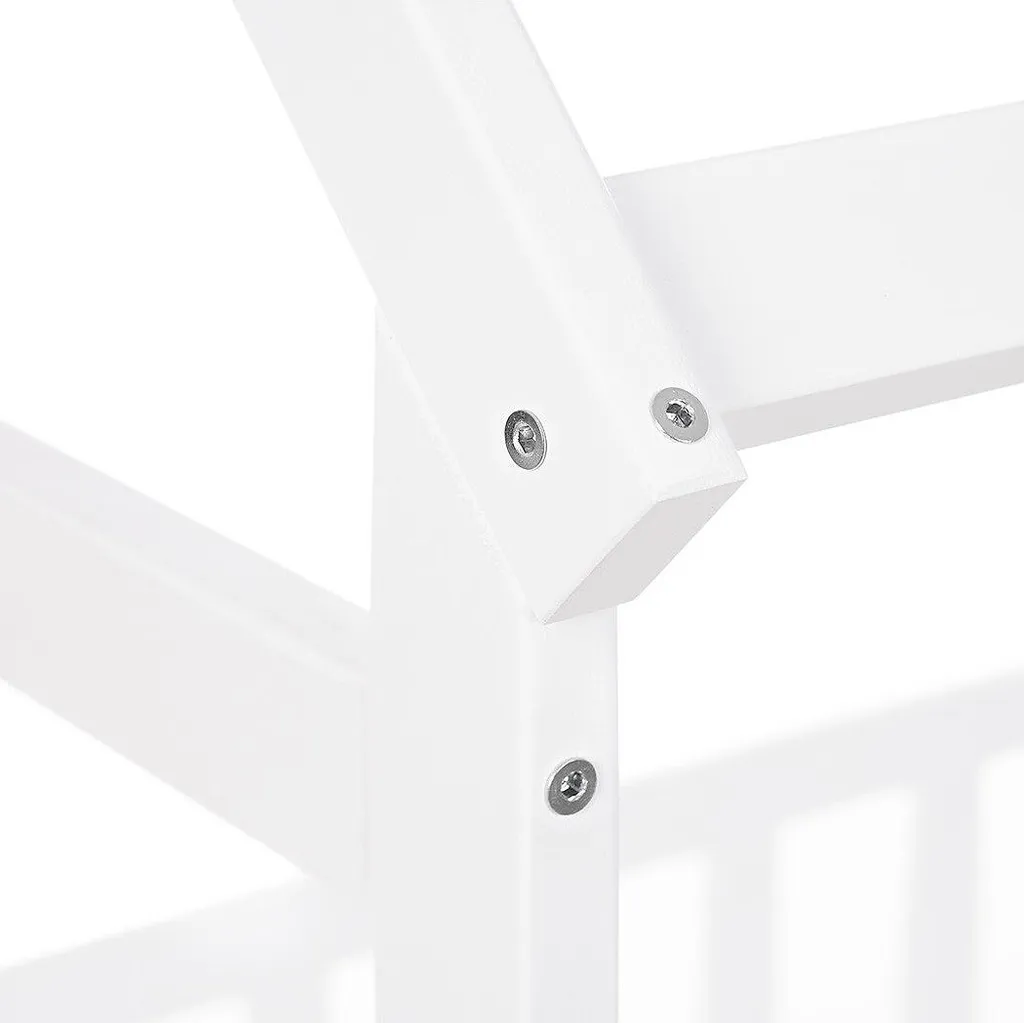 Baby-Delux Juniorbett Hausbett Gitterbett 160x80 Weiß Inkl. Komfort Matratze – Bild 6