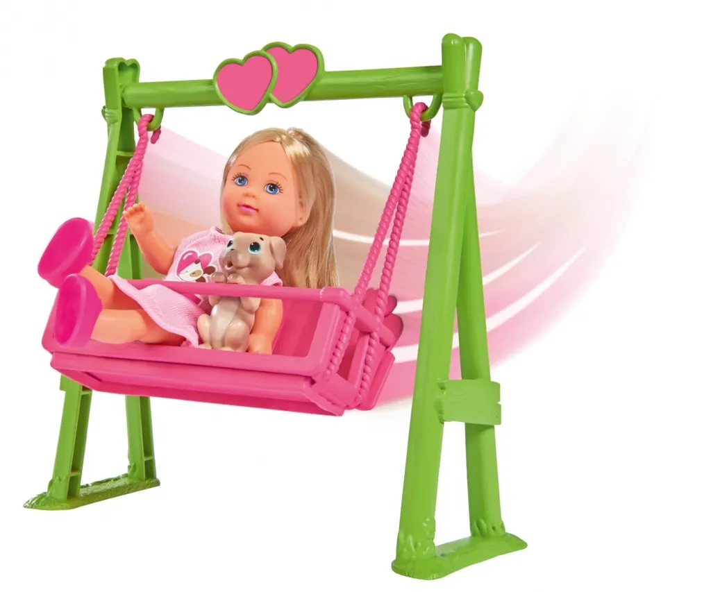 SIMBA TOYs Simba Evi Love Swing, Puppe, Modepuppe, Ankleidpuppe, Gartenschaukel, Schaukel, Hase, Ab 3 Jahre, 12 Cm, 105733443 – Bild 5