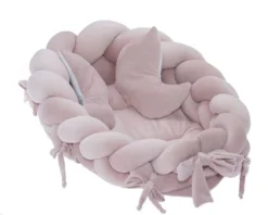 LUMALI Babynest XXL - Babynestchen 3 Teiliges Set - Babynestchen Neugeborene Set - Cocoonababy, Baby Nestchen Mädchen Aus Baumwolle - Nestchen Baby Perfekt Für Neugeborene Geschenk - Bettnestchen