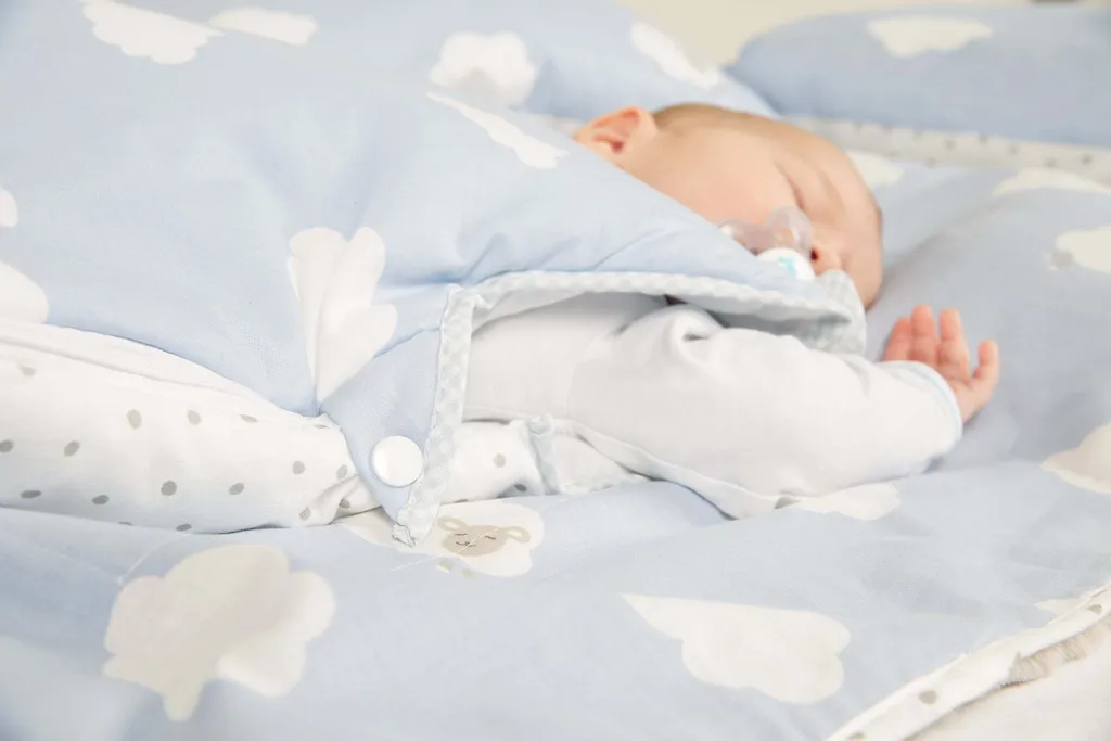 Roba Schlafsack, 90cm, Ganzjahres Babyschlafsack, Atmungsaktive Baumwolle, 'Kleine Wolke Blau' â Bild 6