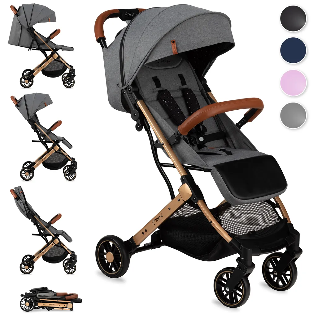 Leicht Buggy Klein Zusammenklappbar Kinderwagen Mit Liegeposition MoMi ESTELLE Grau