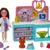 Barbie Chelsea Tierklinik Spielset Mit Puppe (brünett), Tiere & Zubehör
