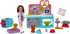 Barbie Chelsea Tierklinik Spielset Mit Puppe (brünett), Tiere & Zubehör