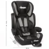 KIDUKU® Autokindersitz Kinderautositz Autositz Kindersitz 9-36kg Gruppe 1+2+3 Schwarz/Grau