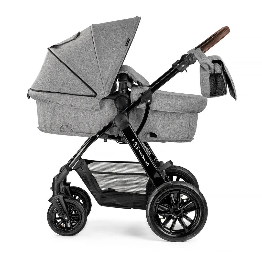 Kinderkraft Funktionaler 3in1-Kinderwagen MOOV Graumelange – Bild 5