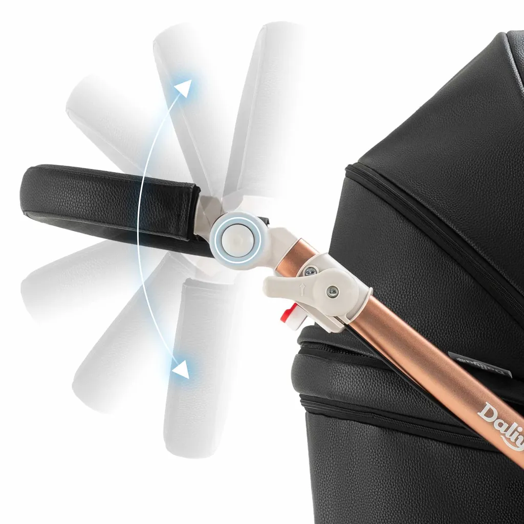 Daliya® TURNIYO 360° Premium 2in1 Kinderwagen Mit Sportsitz & Babywanne Buggy Kombikinderwagen (Schwarz) – Bild 8