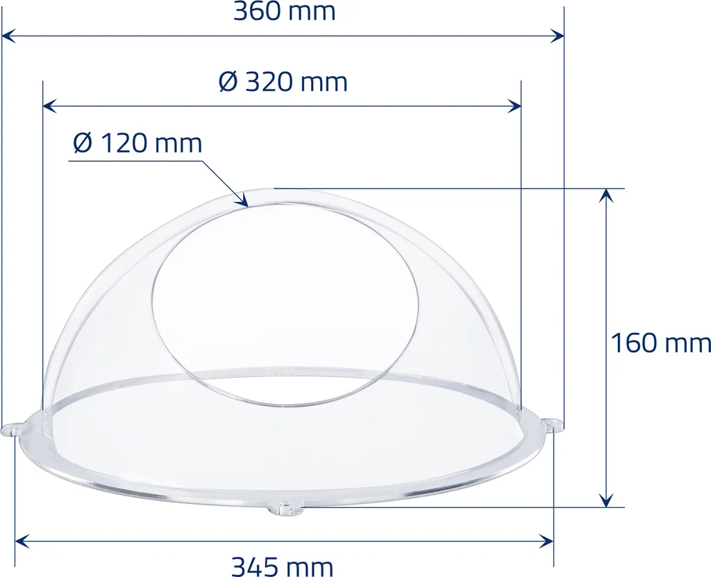 HMF 46632-22 Wandregal Acrylhalbkugel, Hängedisplay, Ø 32 Cm, Transparent – Bild 3