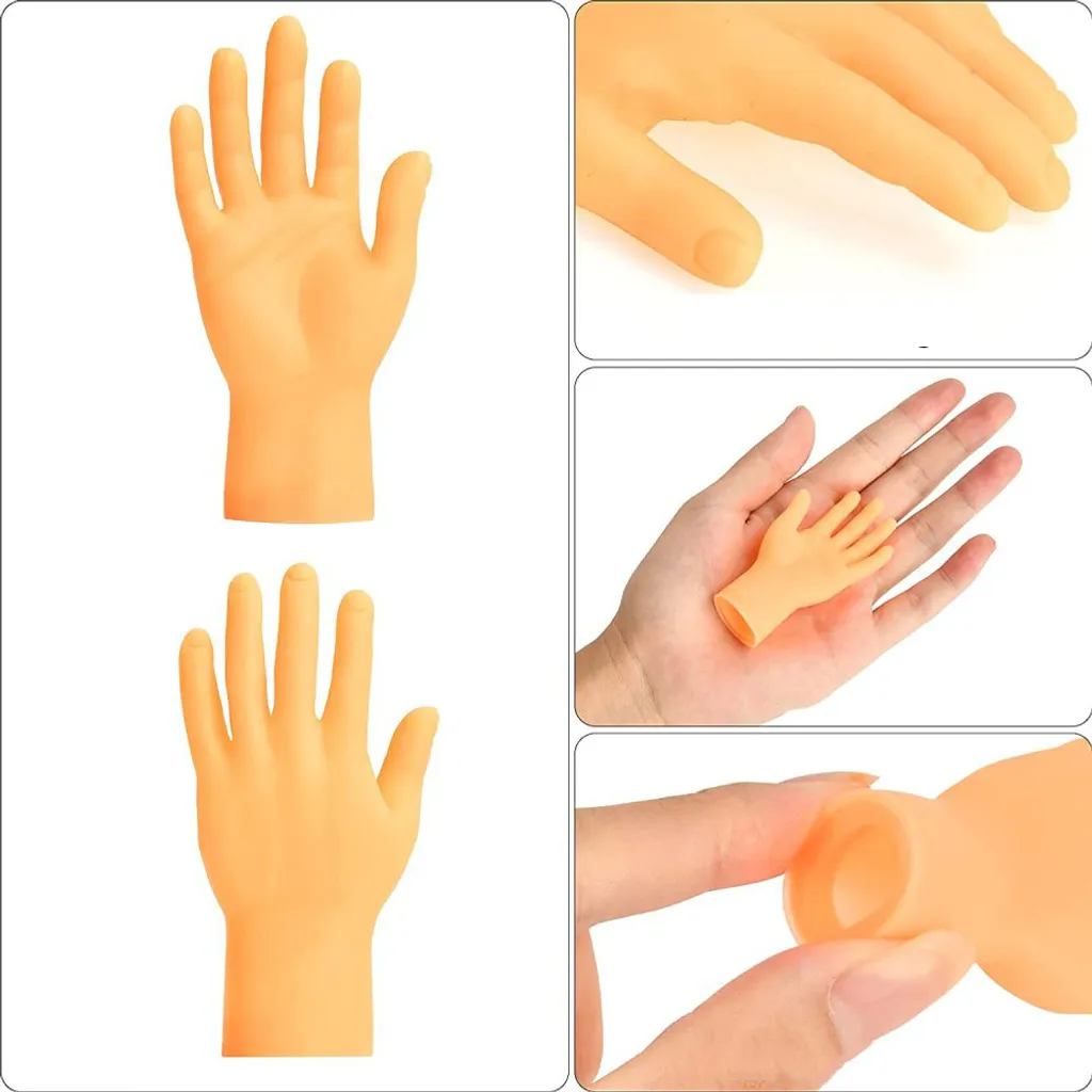 6 Stück Kleine Hände Fingerpuppen Set Fingerhände Magisches Spielzeug Lustiges Spielzeug Geburtstagsparty Spielparty – Bild 3